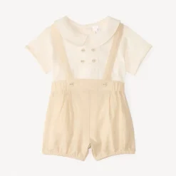 Korte tuinbroekset + Claudine-kraaghemd voor babyjongen