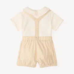 Korte tuinbroekset + Claudine-kraaghemd voor babyjongen