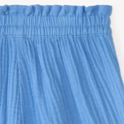 Korte unicolor broek van double gaze meisjes