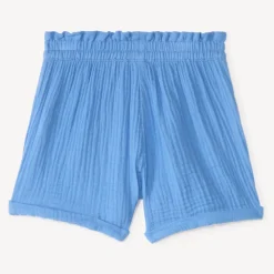 Korte unicolor broek van double gaze meisjes