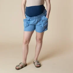 Korte zwangerschapsbroek met hoge hoofdband