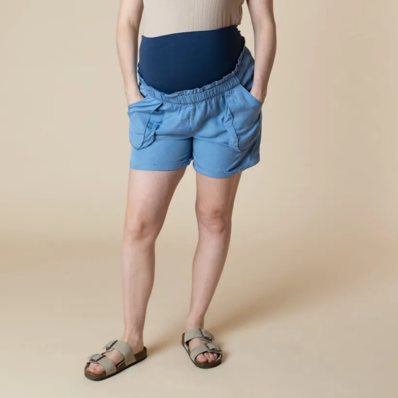 Korte zwangerschapsbroek met hoge hoofdband