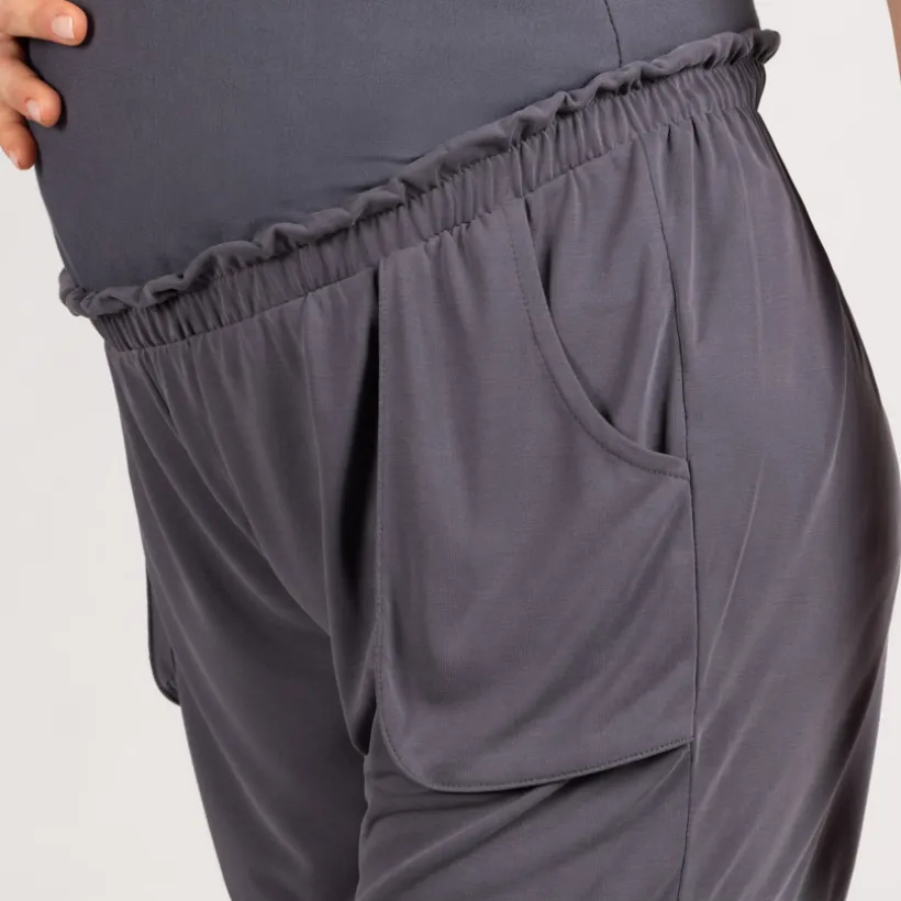 Korte zwangerschapsbroek met hoge hoofdband