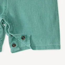 Kort set van 2 stukken met mao-kraag shirt en tuinbroek voor babyjongen