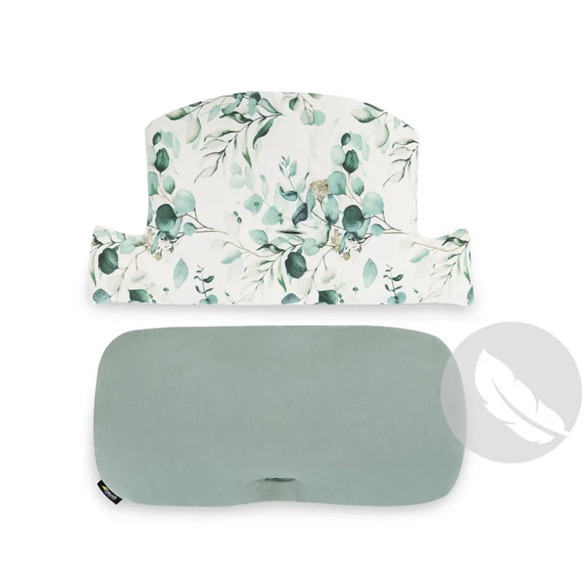 Kussen voor hoge stoel Select Jersey Leaves Mint