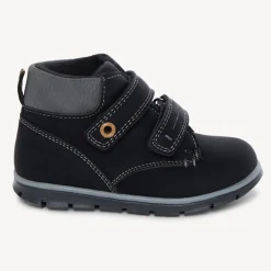 Laarsjes met dubbele velcro voor babyjongens zwart
