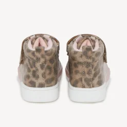 Laarsjes met luipaardprint en elastische veters voor babymeisje