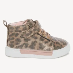 Laarsjes met luipaardprint en elastische veters voor babymeisje