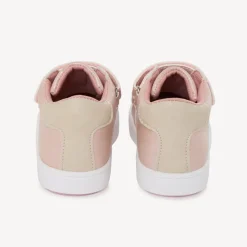 Laarsjes met parelmoere look en klittenbandsluiting voor babymeisje