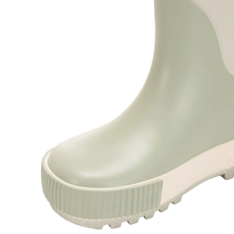 Laarzen van regen met een groen ombre-effect voor babyjongen