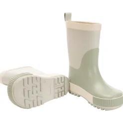 Laarzen van regen met een groen ombre-effect voor babyjongen