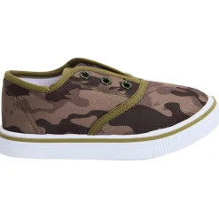 Lage canvas sneakers met camouflageprint voor baby jongen