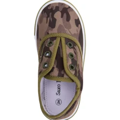 Lage canvas sneakers met camouflageprint voor baby jongen