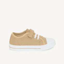 Lage canvas sneakers met elastische veters en klittenband voor babyjongen
