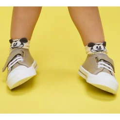 Lage canvas sneakers met elastische veters en klittenband voor babyjongen