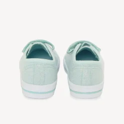 Lage canvas sneakers met klittenband meisjes.