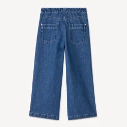 Lage denim jeans met opgestikte zakken meisjes