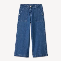 Lage denim jeans met opgestikte zakken meisjes