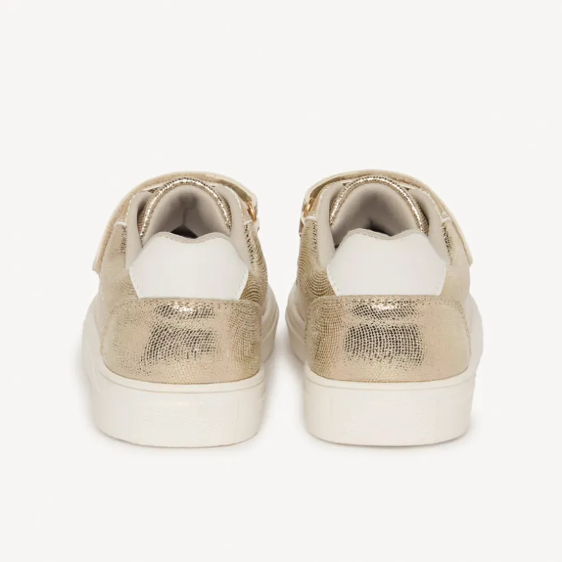 Lage gouden sneakers met iriserend effect meisjes