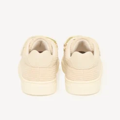 Lage meisjes sneakers van velours met klittenbandsluiting