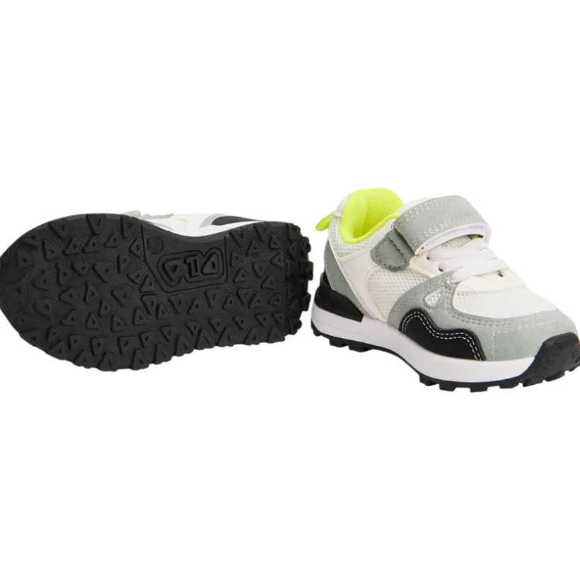 Lage sneakers met inzetstukken en mesh voor baby jongen