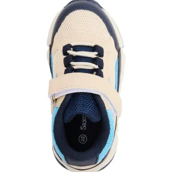 Lage sneakers met inzetstukken en mesh voor baby jongen