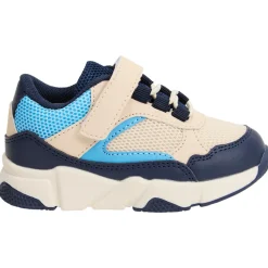 Lage sneakers met inzetstukken en mesh voor baby jongen