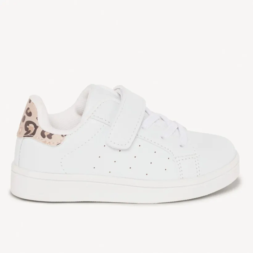lage sneakers met luipaardprint meisjes