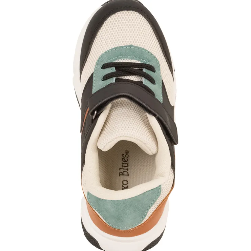 Lage sneakers met mesh inzetten jongens