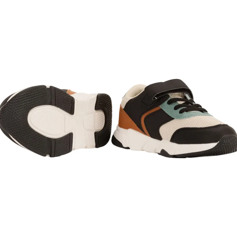 Lage sneakers met mesh inzetten jongens
