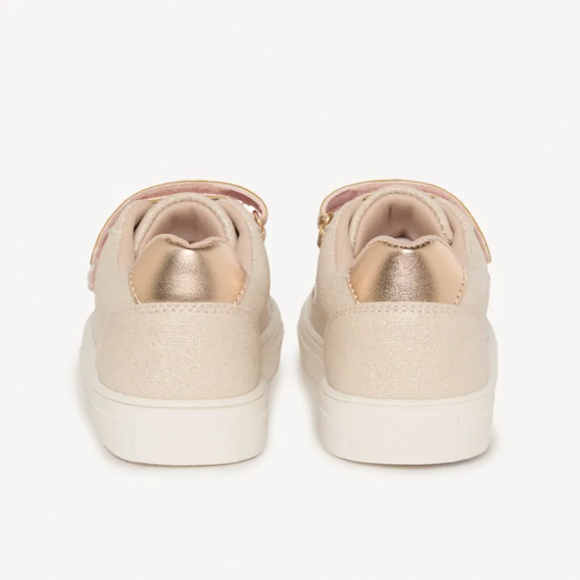 Lage sneakers met metallic en glinsterende pailletten meisjes
