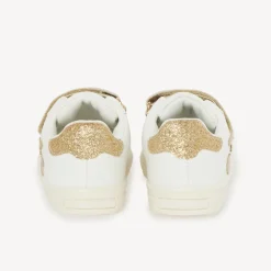 Lage sneakers met pailletten en dubbele velcro meisjes