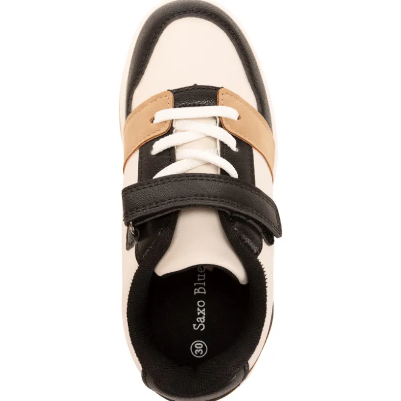 Lage sneakers met scratch en imitatieleer jongens