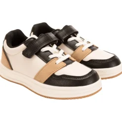 Lage sneakers met scratch en imitatieleer jongens