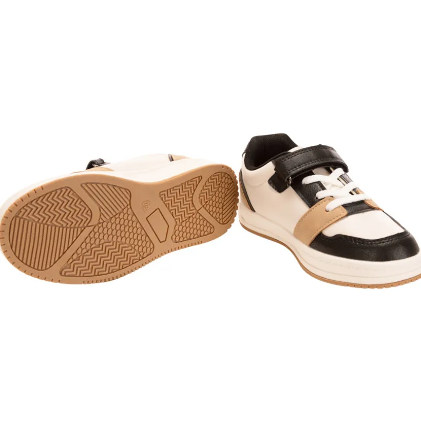 Lage sneakers met scratch en imitatieleer jongens