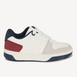 Lage sneakers met veters en rits, tricolore jongens