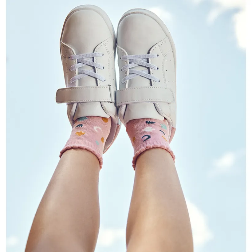 Lage sneakers met veters en scratch meisjes