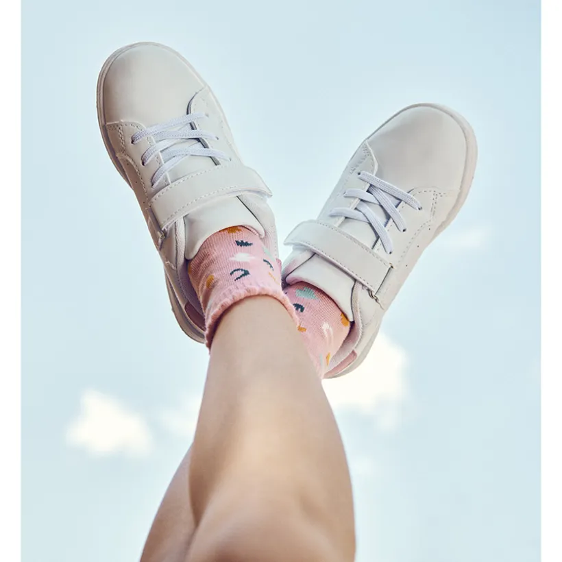 Lage sneakers met veters en scratch meisjes