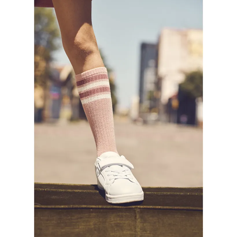 Lage sneakers met veters en scratch meisjes