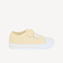 Lage sneakers van stof met elastische veters en klittenband jongens