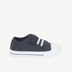 Lage sneakers van stof met elastische veters en klittenband jongens