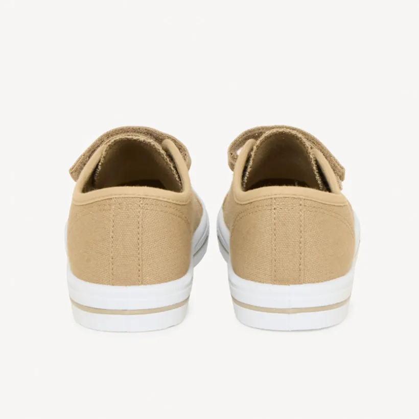 Lage sneakers van stof met veters en klittenband jongens