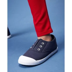 Lage tennis van stof met elastische tong en mixt oogjes