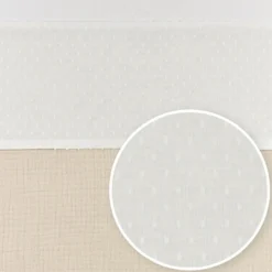 Laken met decoratief omslagstrook - Plume - Offwhite - 75x100 cm