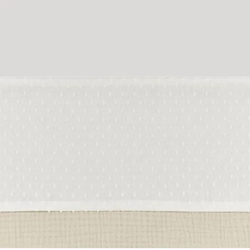 Laken met decoratief omslagstrook - Plume - Offwhite - 75x100 cm