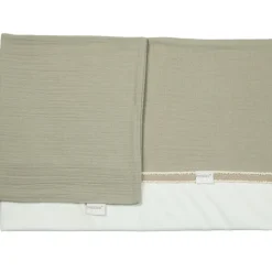 Laken + sloop bed 100x150cm Avocado