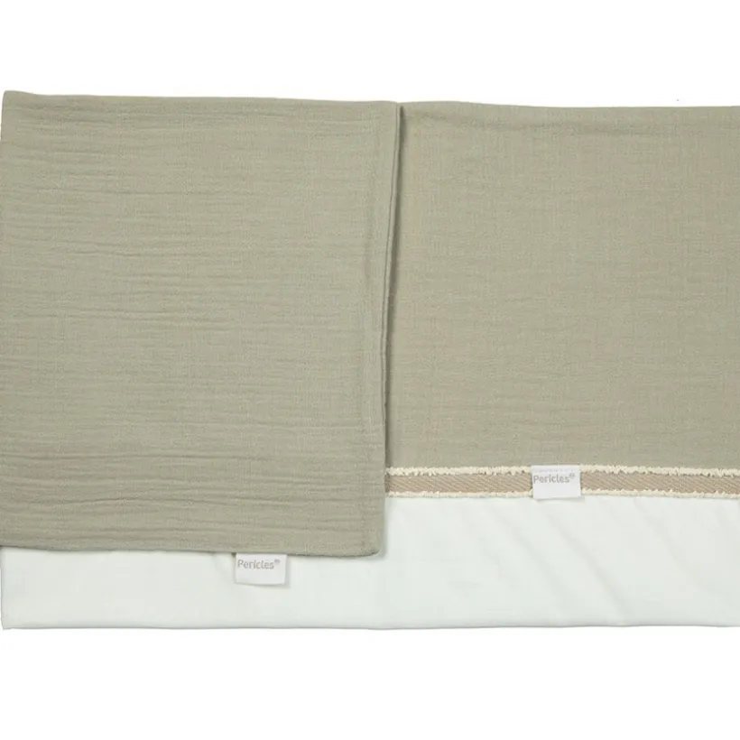 Laken + sloop bed 100x150cm Avocado