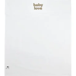 Laken wieg applicatie "Baby Love" 75x100cm Sand Melange