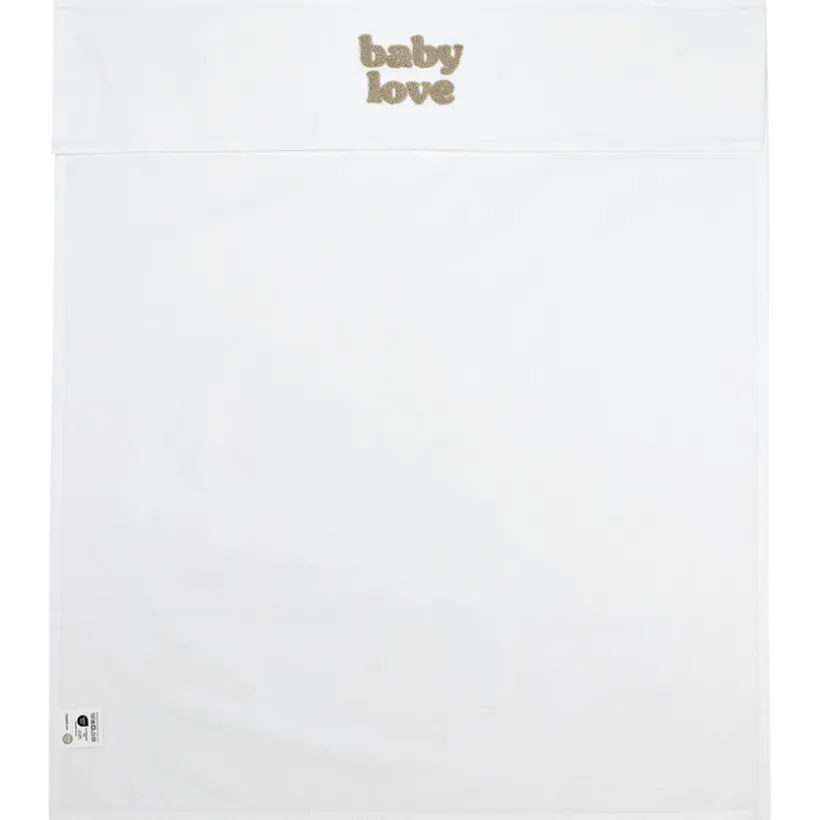 Laken wieg applicatie "Baby Love" 75x100cm Sand Melange