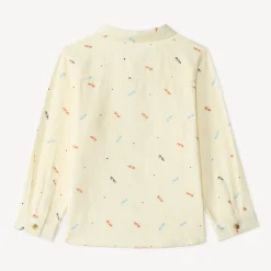 Langarmige babyjongen shirt met kleine auto’s